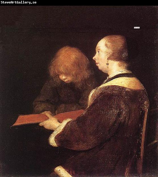 Gerard ter Borch the Younger The Reading Lesson